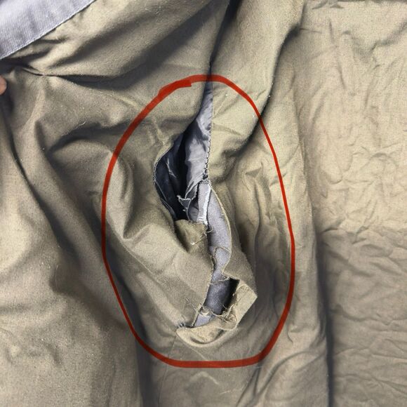 Wenven Military Style Button Snaps Full Zip Canvas Jacket Lined Gray Men XL GUC - Picture 7 of 12